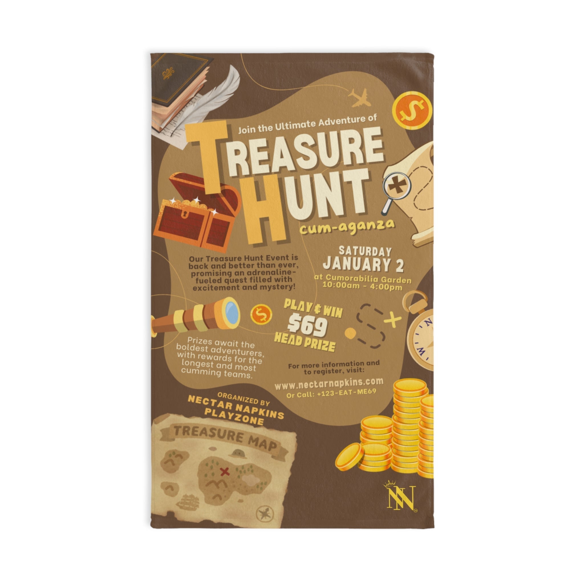 Treasure Hunt | Mix & Match Original Fun-Flirty Lovers’ Towels