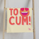 Don’t Forget to Cum! Heart Eyes Emoji Cum Towel