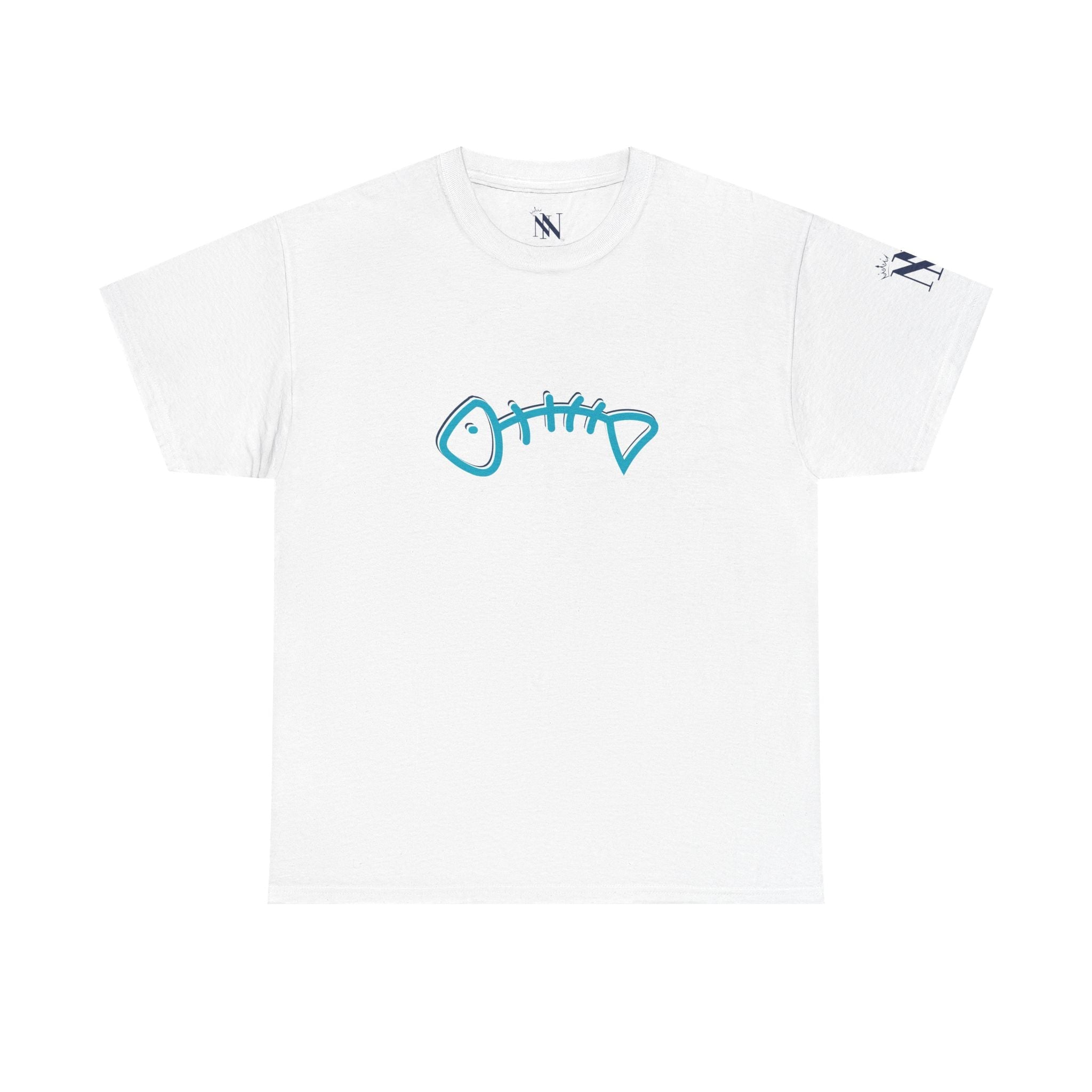 Blue Fish Bone | Mix & Match 100% Cotton Unisex Fun-Flirty Lovers’ Tees