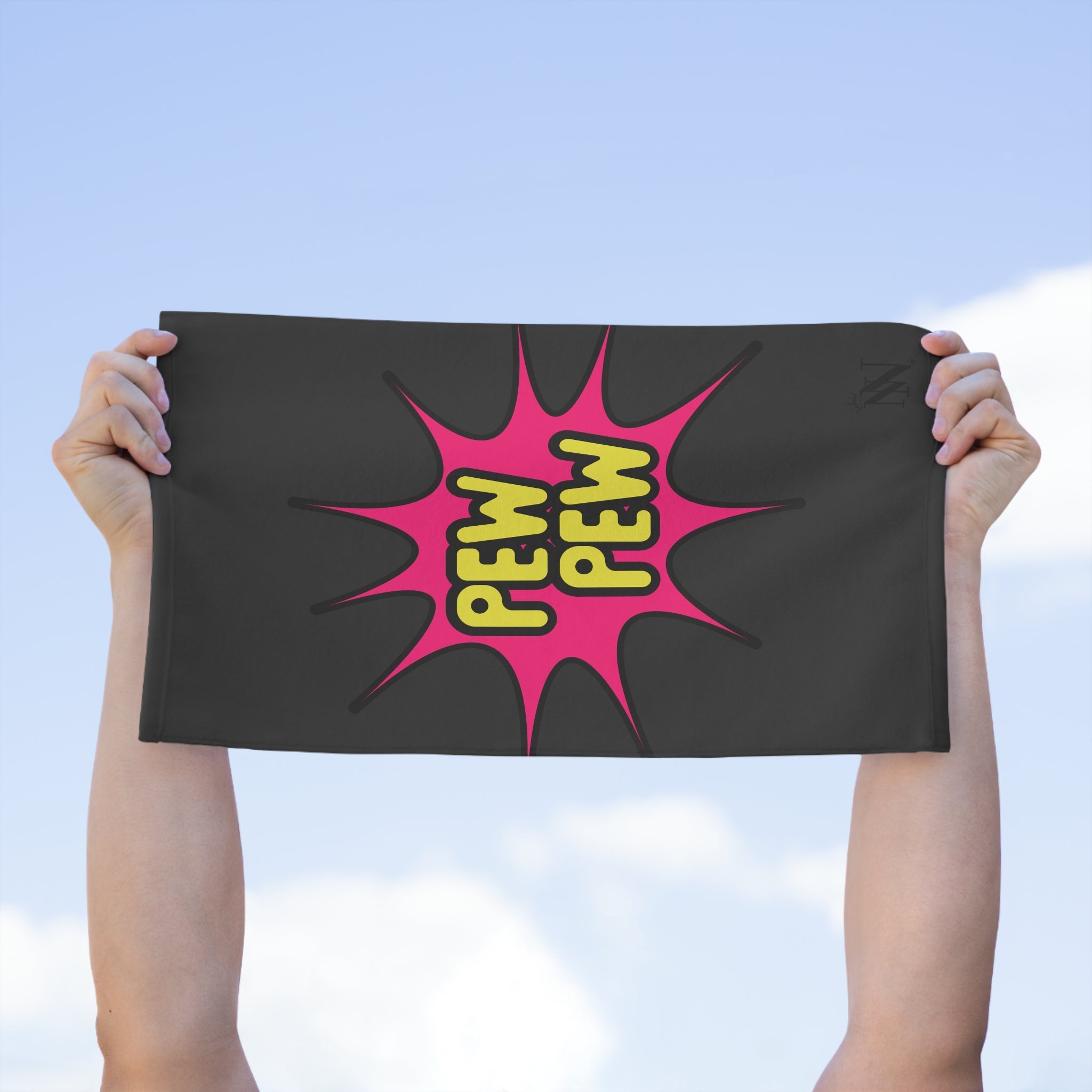 Pew Pew Dark Grey | Mix & Match Soft Fun-Flirty Lovers’ Towels