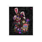 Bad Eggs Welcome Wicked Bunny Crushed Velvet Blanket