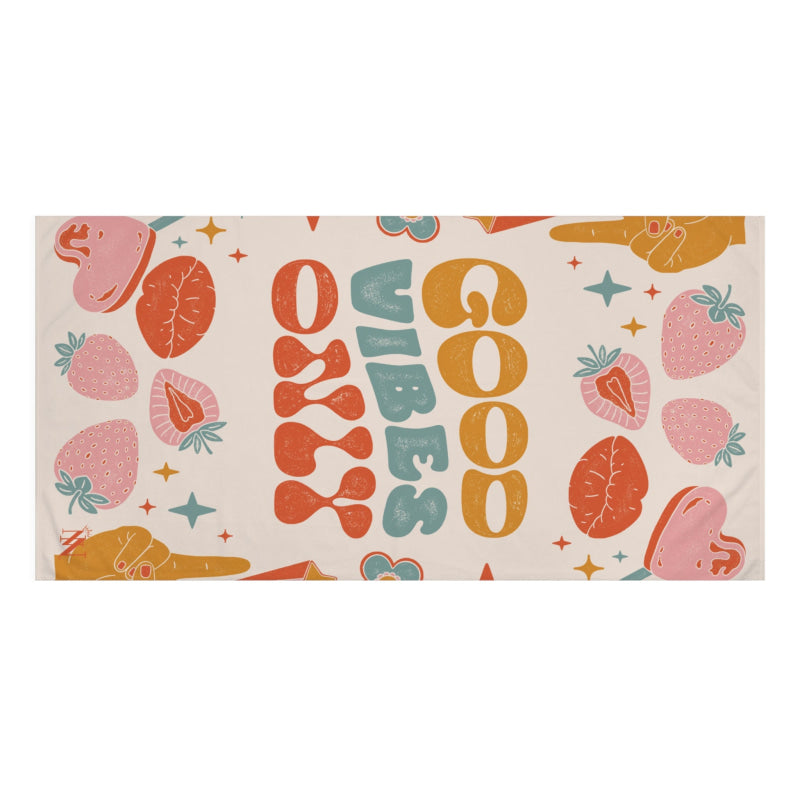 Vintage Boho Good Vibes Only | Mix & Match XL Fun-Flirty Lovers’ Towels
