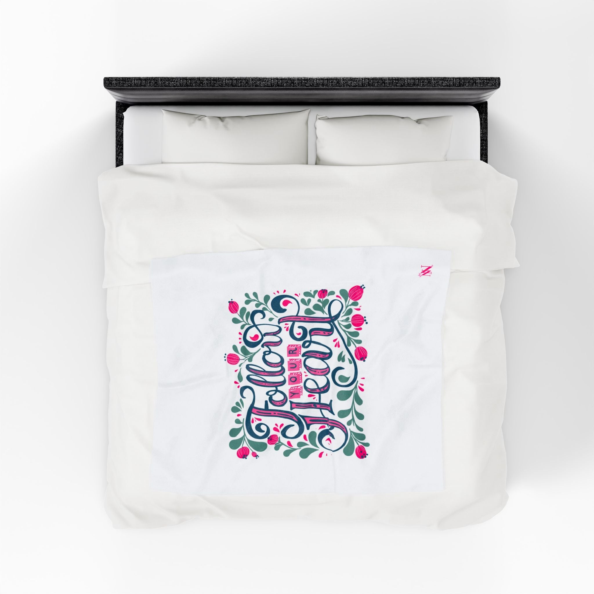 Follow Your Heart Floral | Mix & Match Velveteen Fun-Flirty Lovers’ Blankets