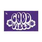 Smiley Happy Face Good Vibes Purple Cum Towel