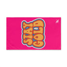 Stay Gold Retro Sticker Signature Pink Cum Towel