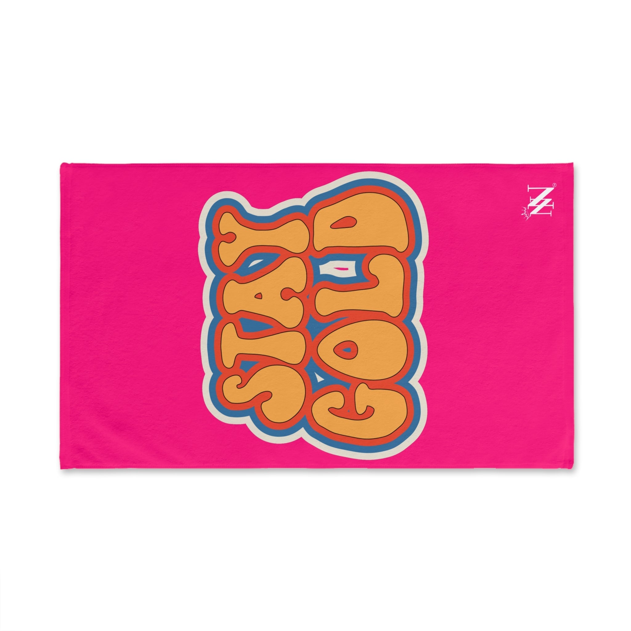 Stay Gold Retro Sticker Signature Pink Cum Towel