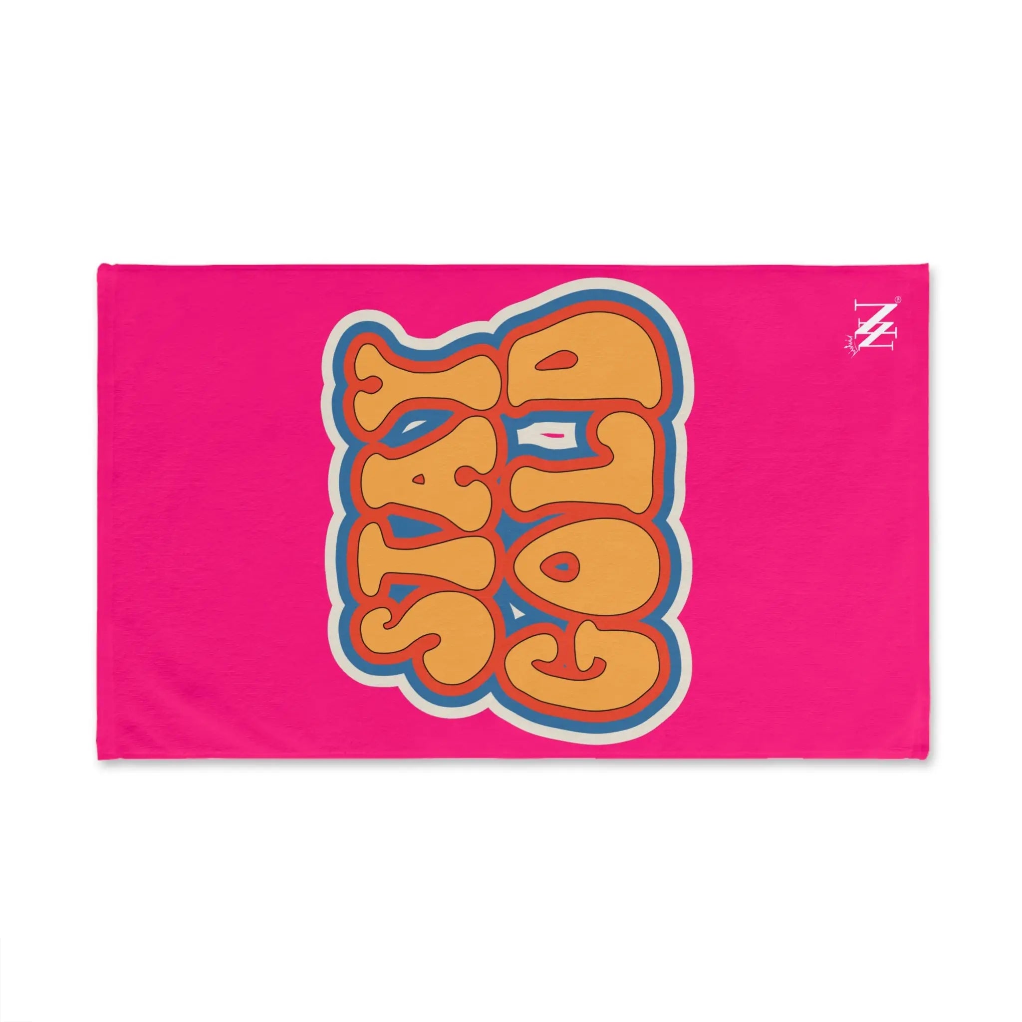 Stay Gold Retro Sticker Signature Pink Cum Towel