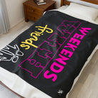 Weekends with Friends Black | Mix & Match Velveteen Fun-Flirty Lovers’ Blankets
