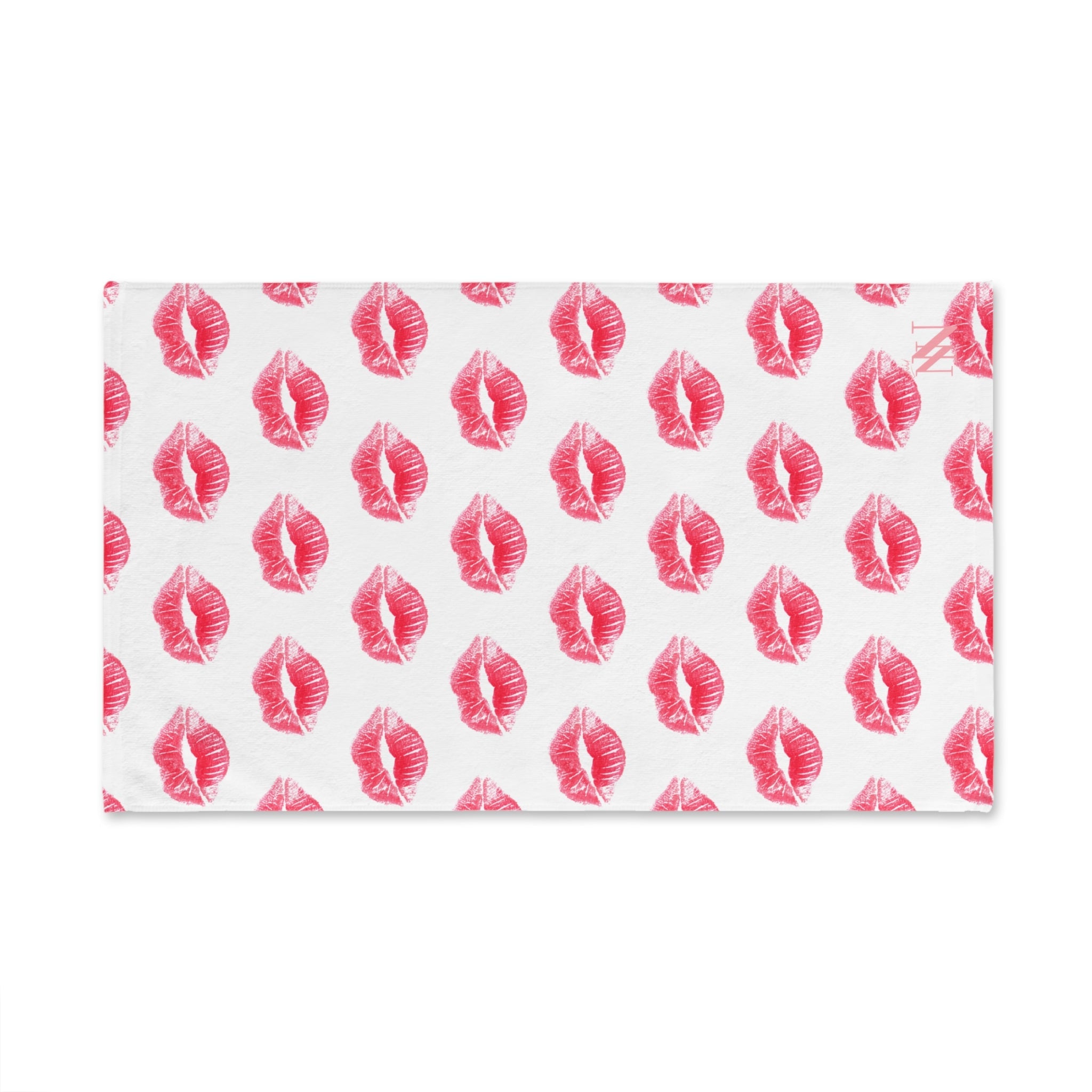 Lips Kiss Mark Pattern White Cum Towel