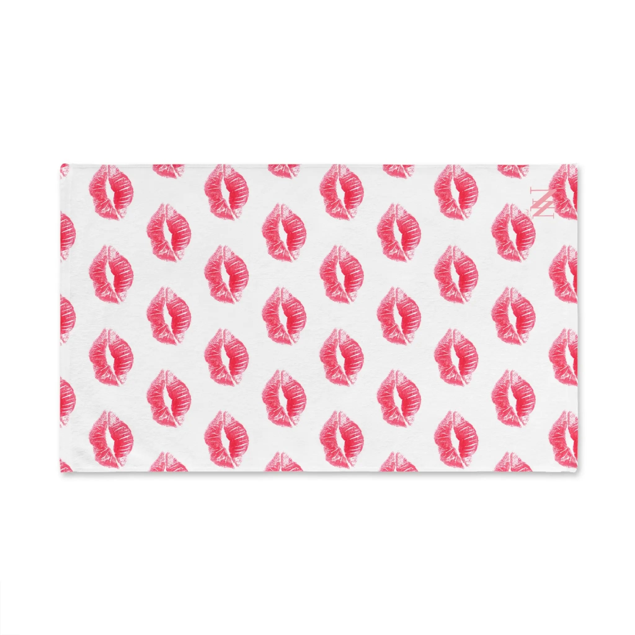 Lips Kiss Mark Pattern White Cum Towel
