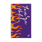 You’re Hot! Flames Fire Purple | Mix & Match Classic Fun-Flirty Lovers’ Towels