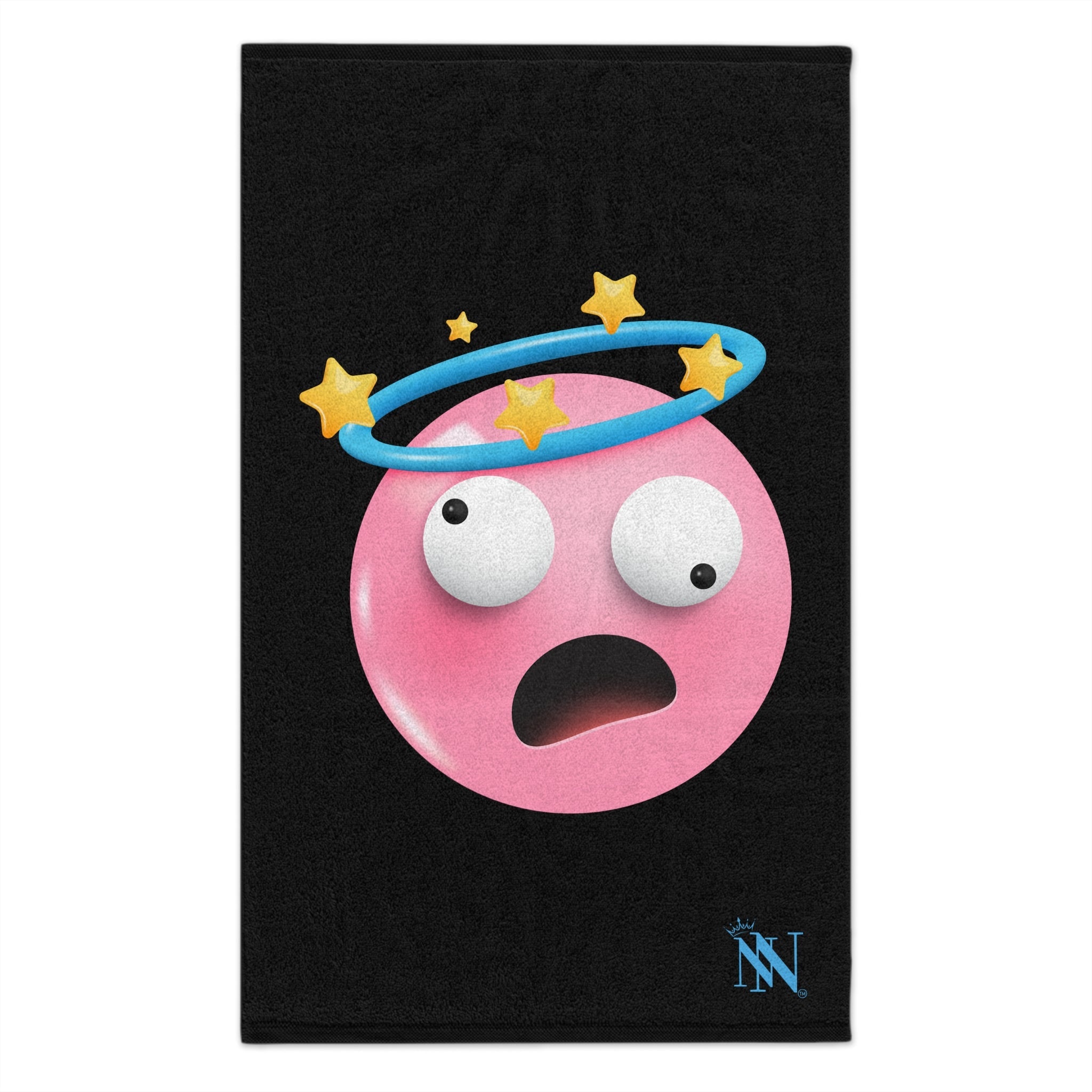 Seeing Stars Emoji Black | Mix & Match Soft Fun-Flirty Lovers’ Towels