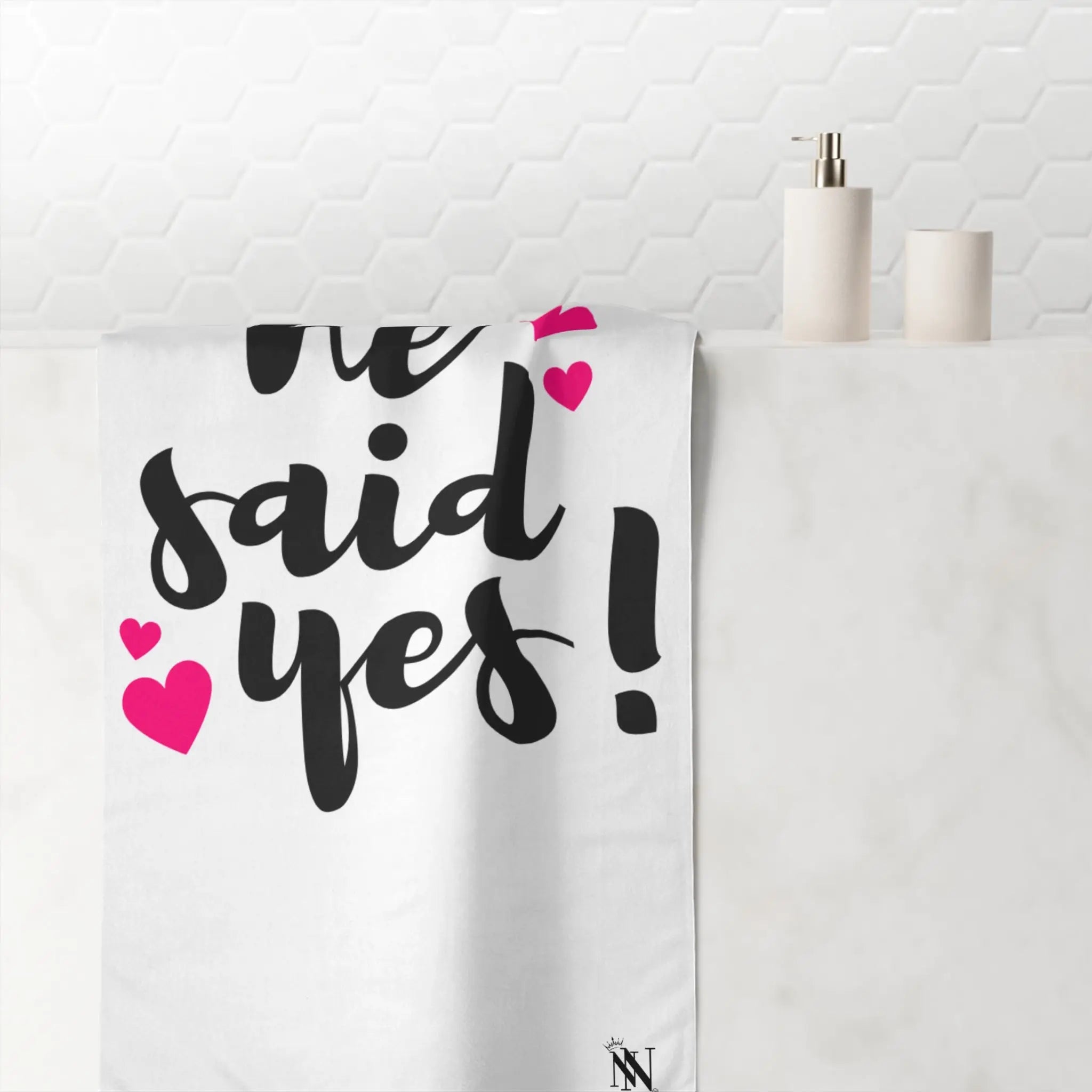 He Said Yes! | Mix & Match XL Fun-Flirty Lovers’ Towels