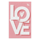 Block Letter Love Heart | Mix & Match Soft Fun-Flirty Lovers’ Towels