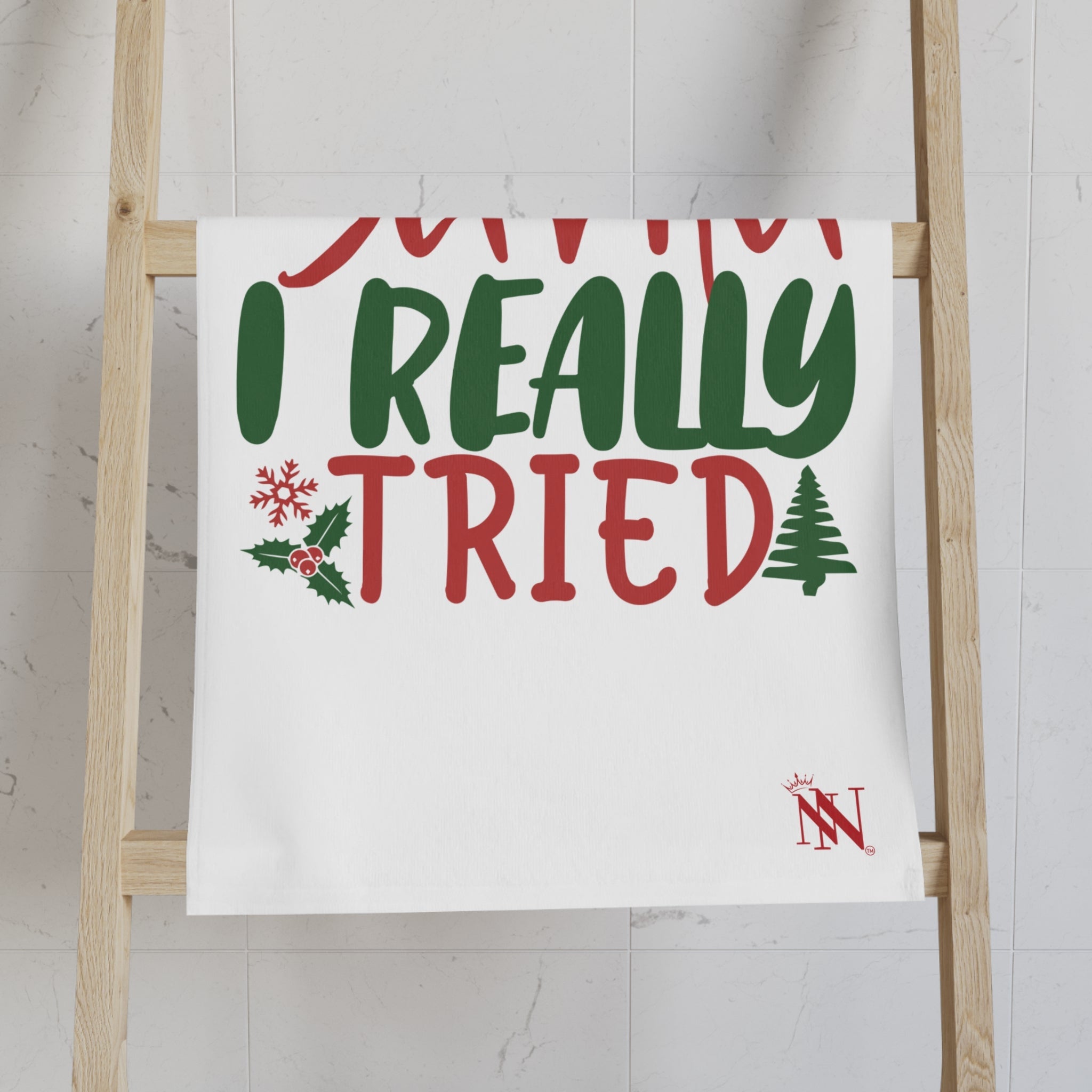 Dear Santa I Really Tried | Mix & Match Original Fun-Flirty Lovers’ Towels