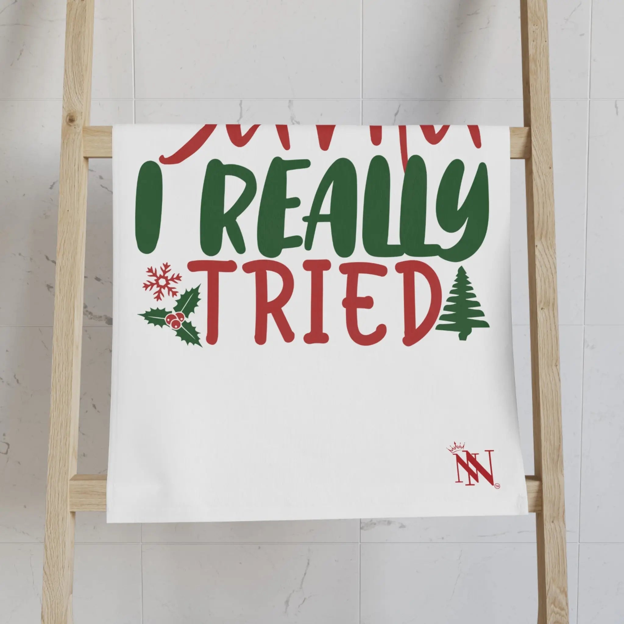 Dear Santa I Really Tried | Mix & Match Original Fun-Flirty Lovers’ Towels