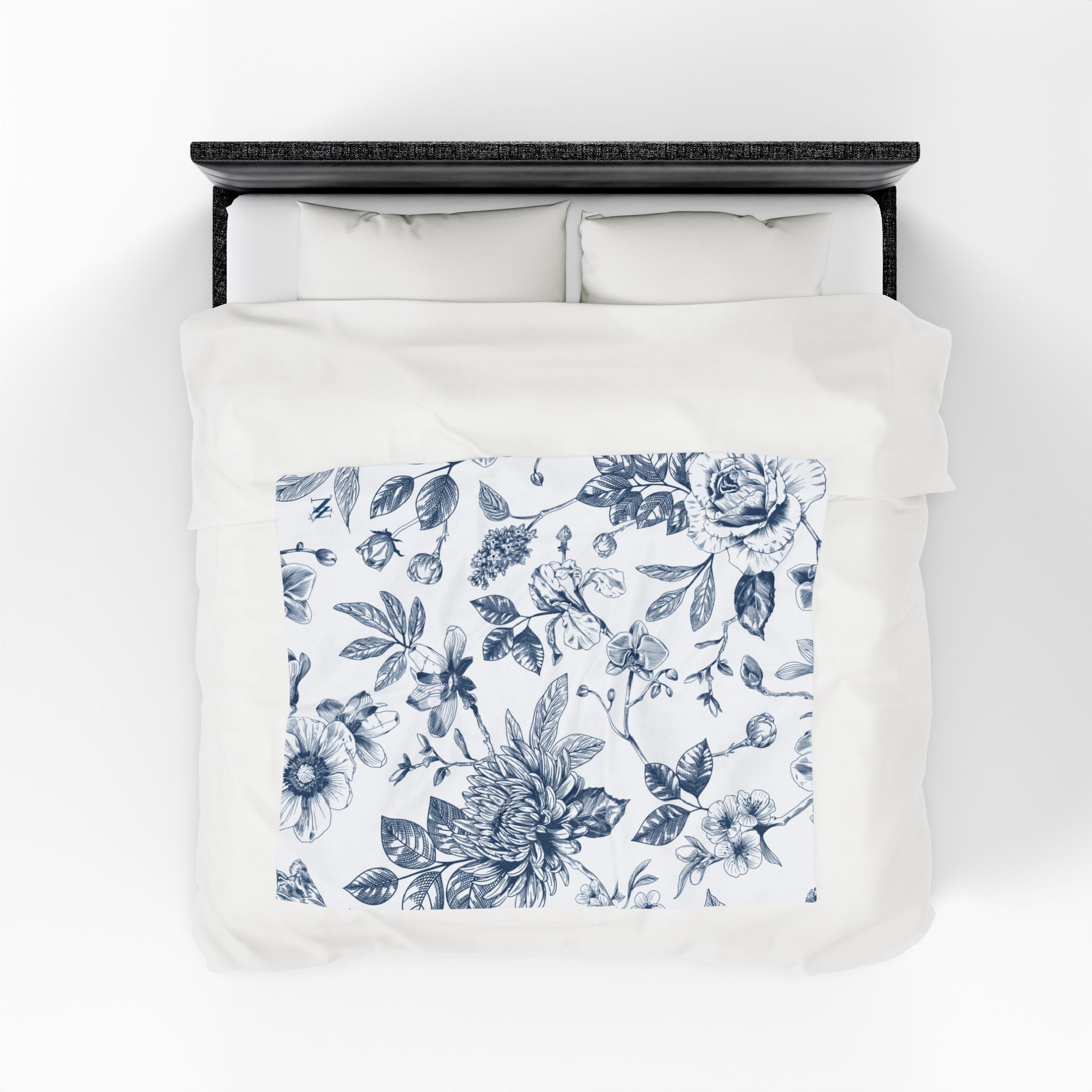 Pretty Blue Floral | Mix & Match Soft Fun-Flirty Lovers’ Blankets