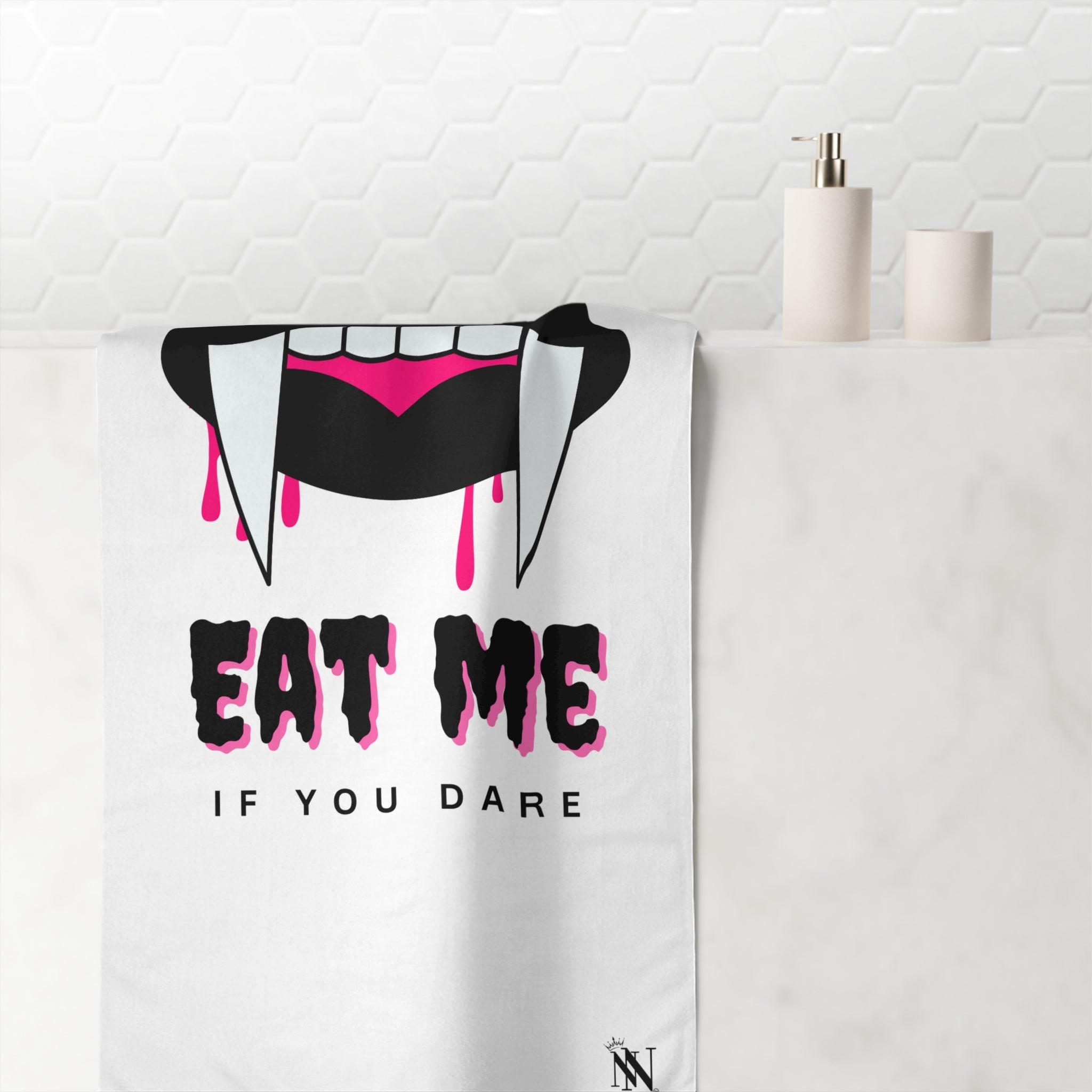 Eat Me If You Dare | Mix & Match XL Fun-Flirty Lovers’ Towels