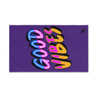Neon Rainbow Good Vibes Purple Cum Towel