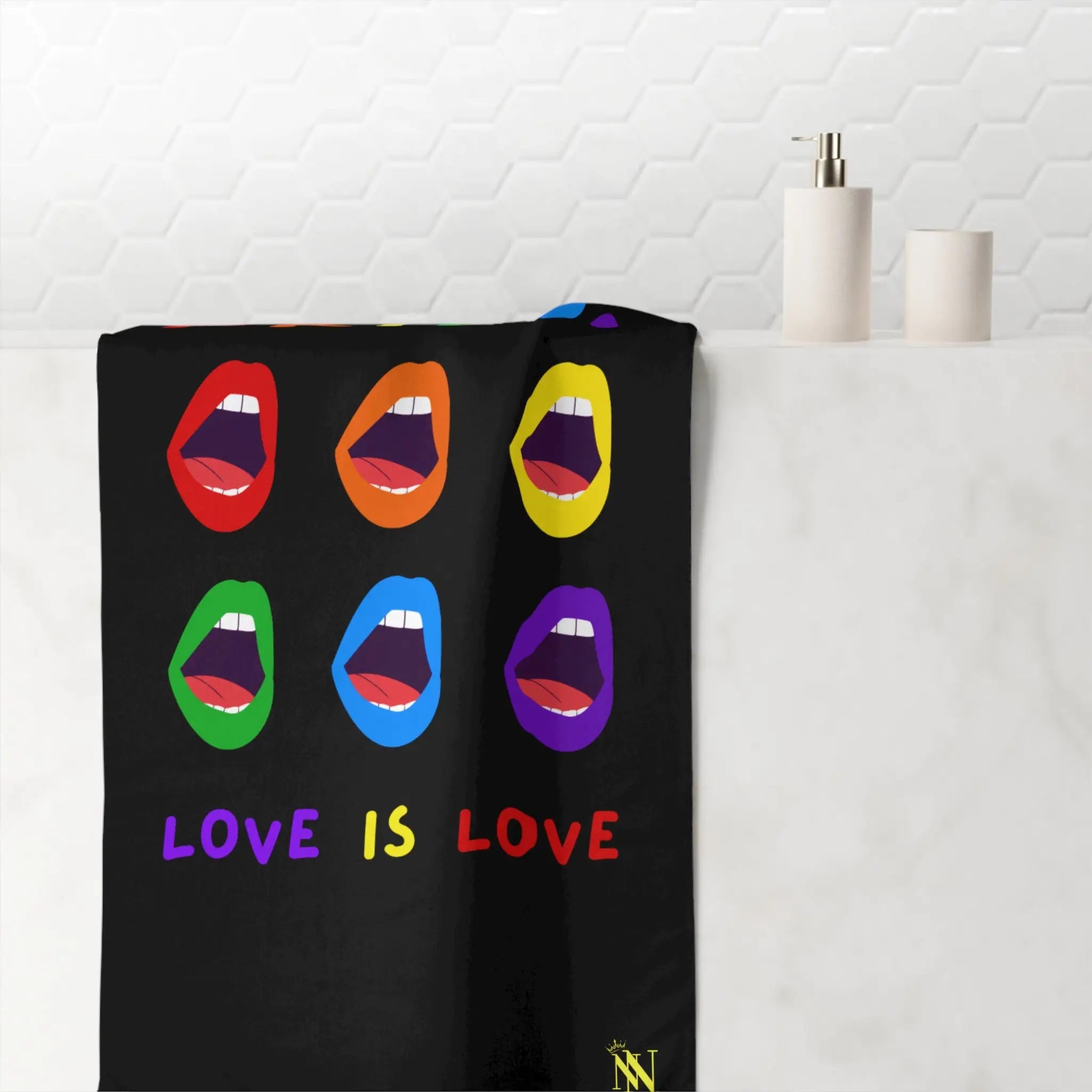 Screaming Pride Love is Love Anal Sex Towel