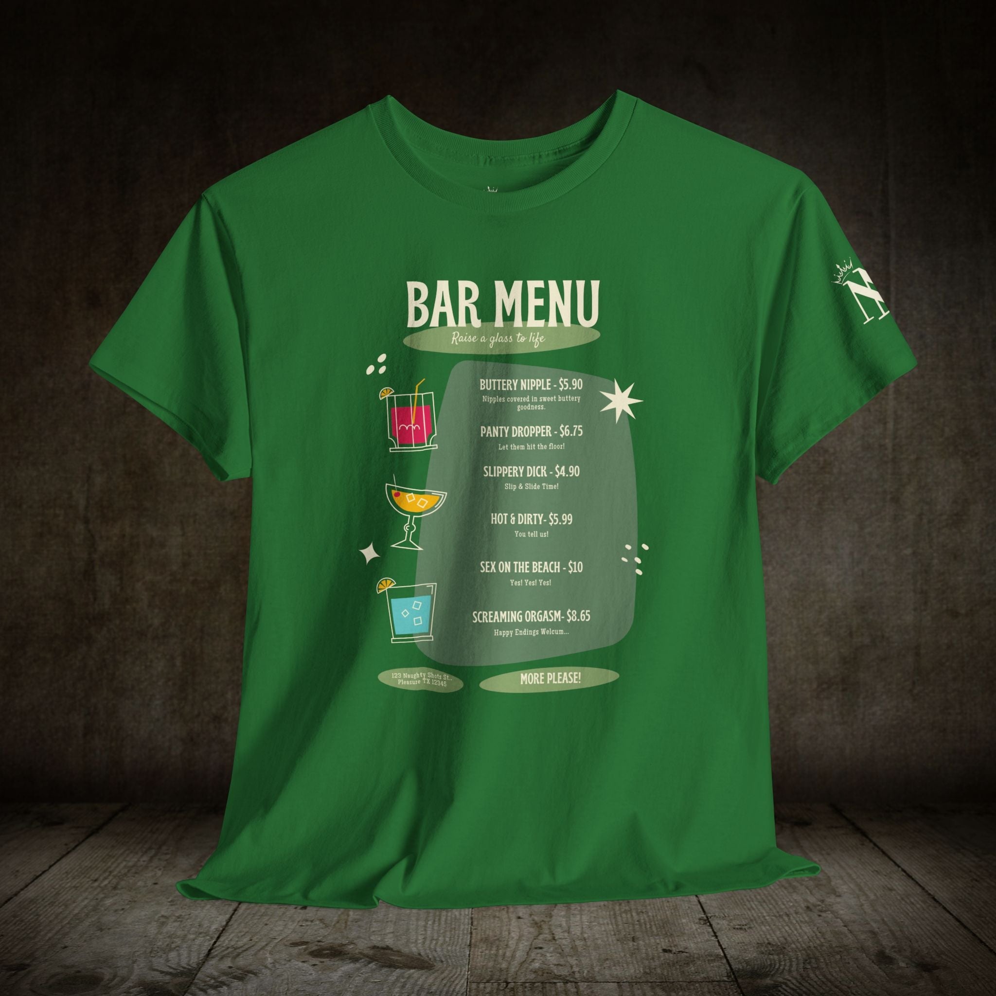 Bar Menu | Mix & Match Cotton Unisex Fun-Flirty Lovers’ T-Shirts