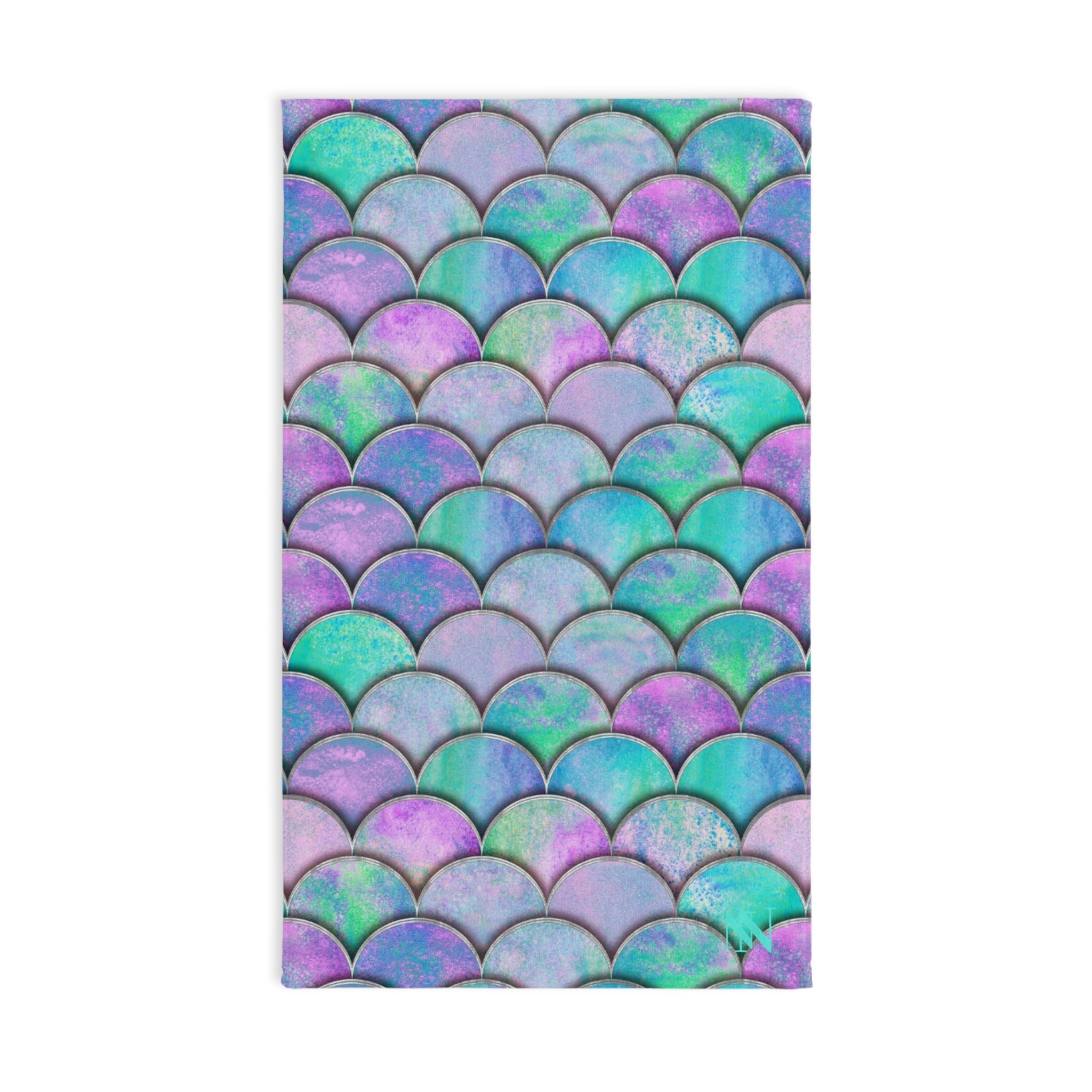 Giant Mermaid Scales Blue Sparkle Cum Towel