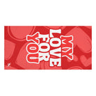 My Love for You Heart Pattern Big Anal Play Sex Towel
