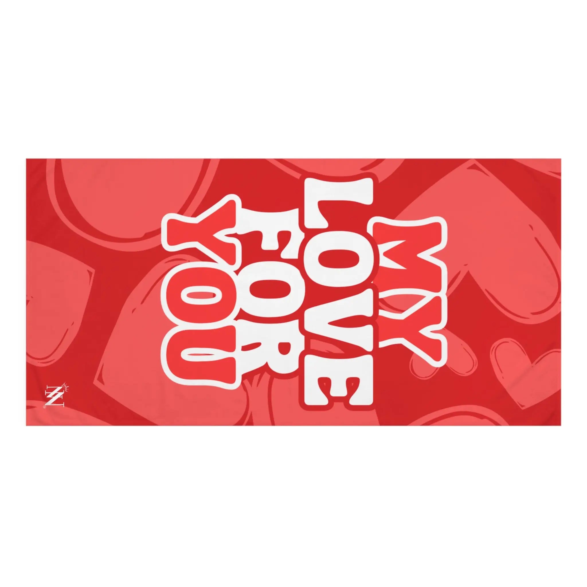 My Love for You Heart Pattern Big Anal Play Sex Towel