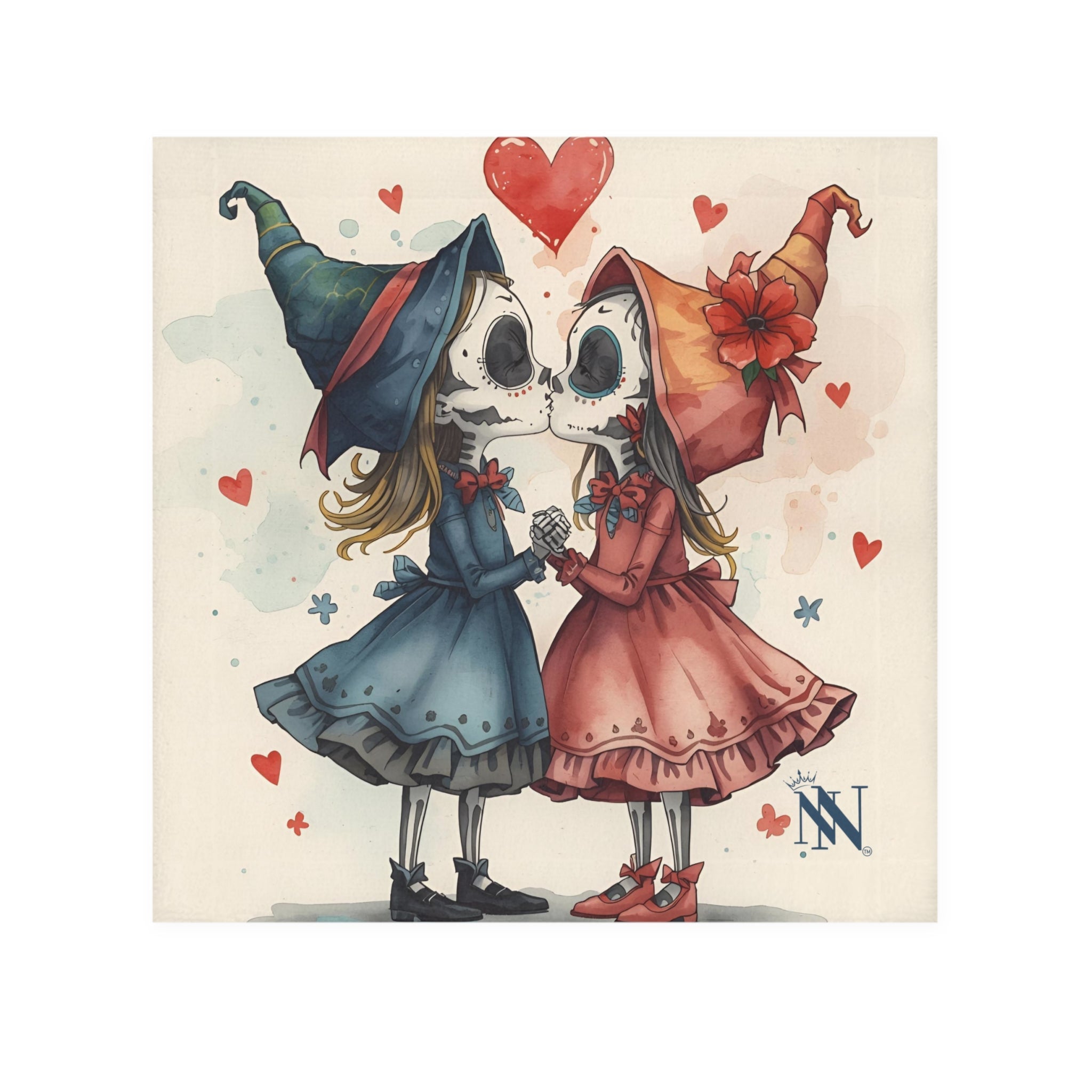 Kissing Witches Print | Mix & Match Lils’ Fun-Flirty Lovers’ Towels