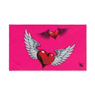 Double Hearts with Wings Signature Pink Cum Towel