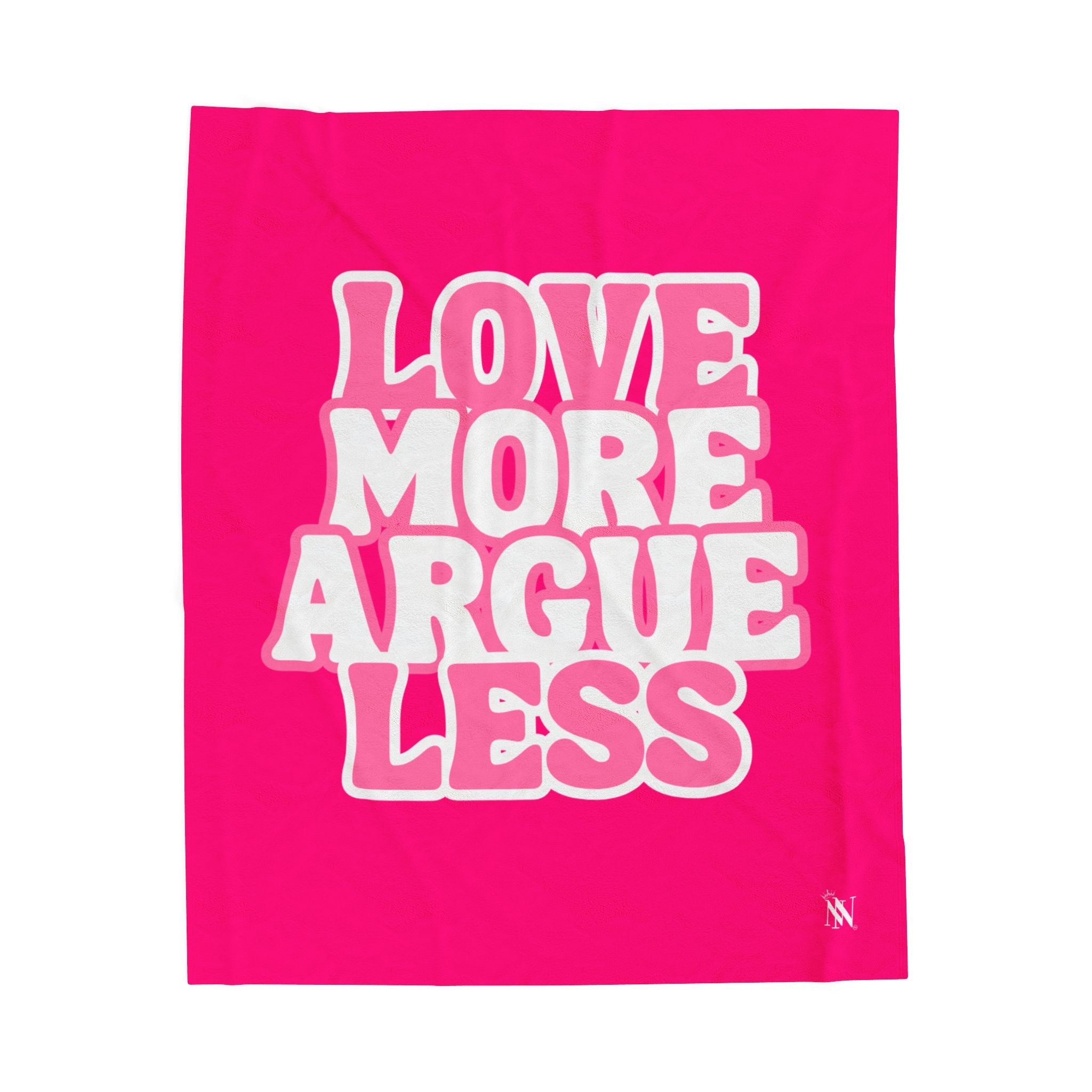 Love More Argue Less Romantic Lovers Gifts Blanket