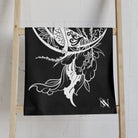 Mermaid On Moon Black Cum Towel