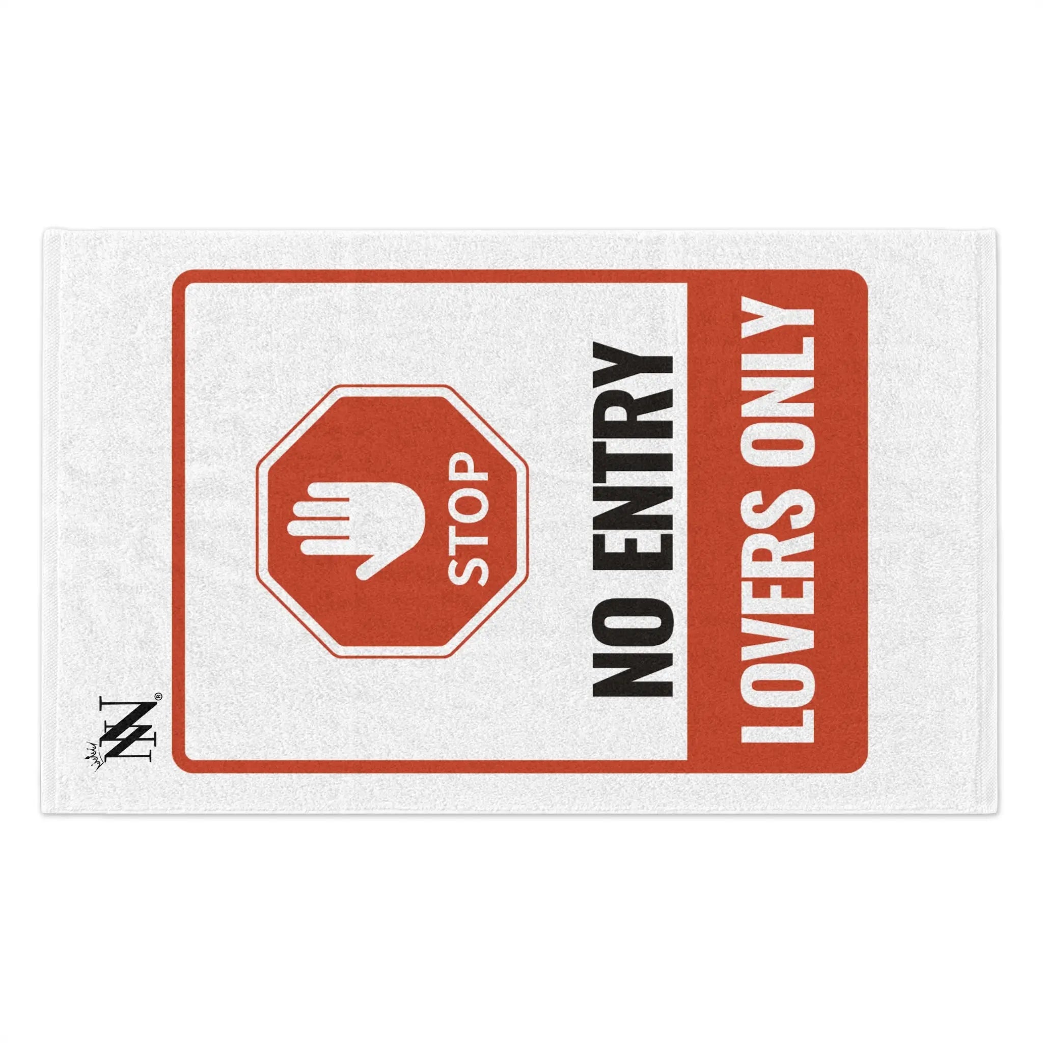 No Entry Lovers Only Sign Sex Towel