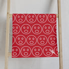 Surprised Emoji Pattern Red | Mix & Match Classic Fun-Flirty Lovers’ Towels