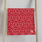 Surprised Emoji Pattern Red | Mix & Match Classic Fun-Flirty Lovers’ Towels