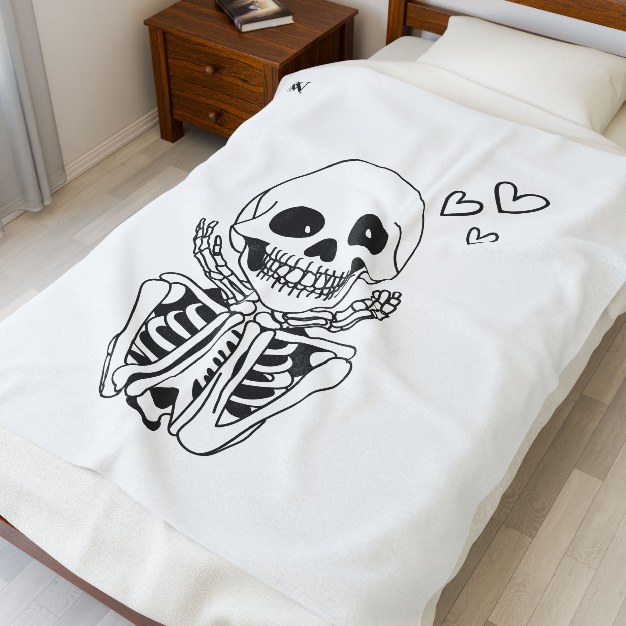 So In Love Skeleton | Mix & Match Velveteen Fun-Flirty Lovers’ Blankets
