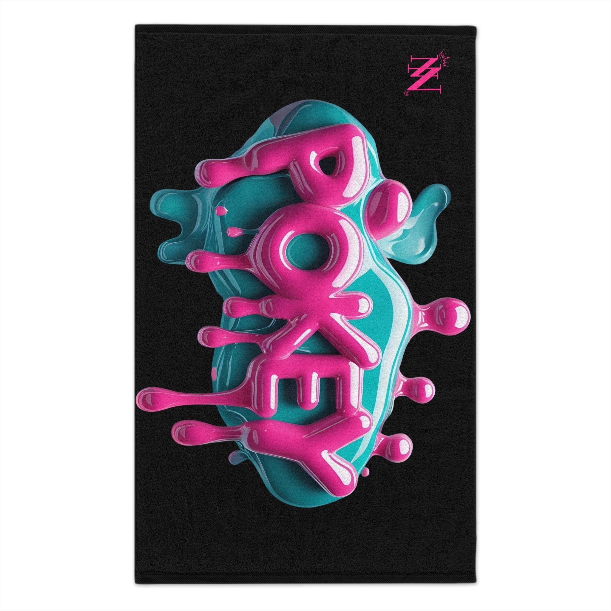 Dripping Pokey Black | Mix & Match Soft Fun-Flirty Lovers’ Towels