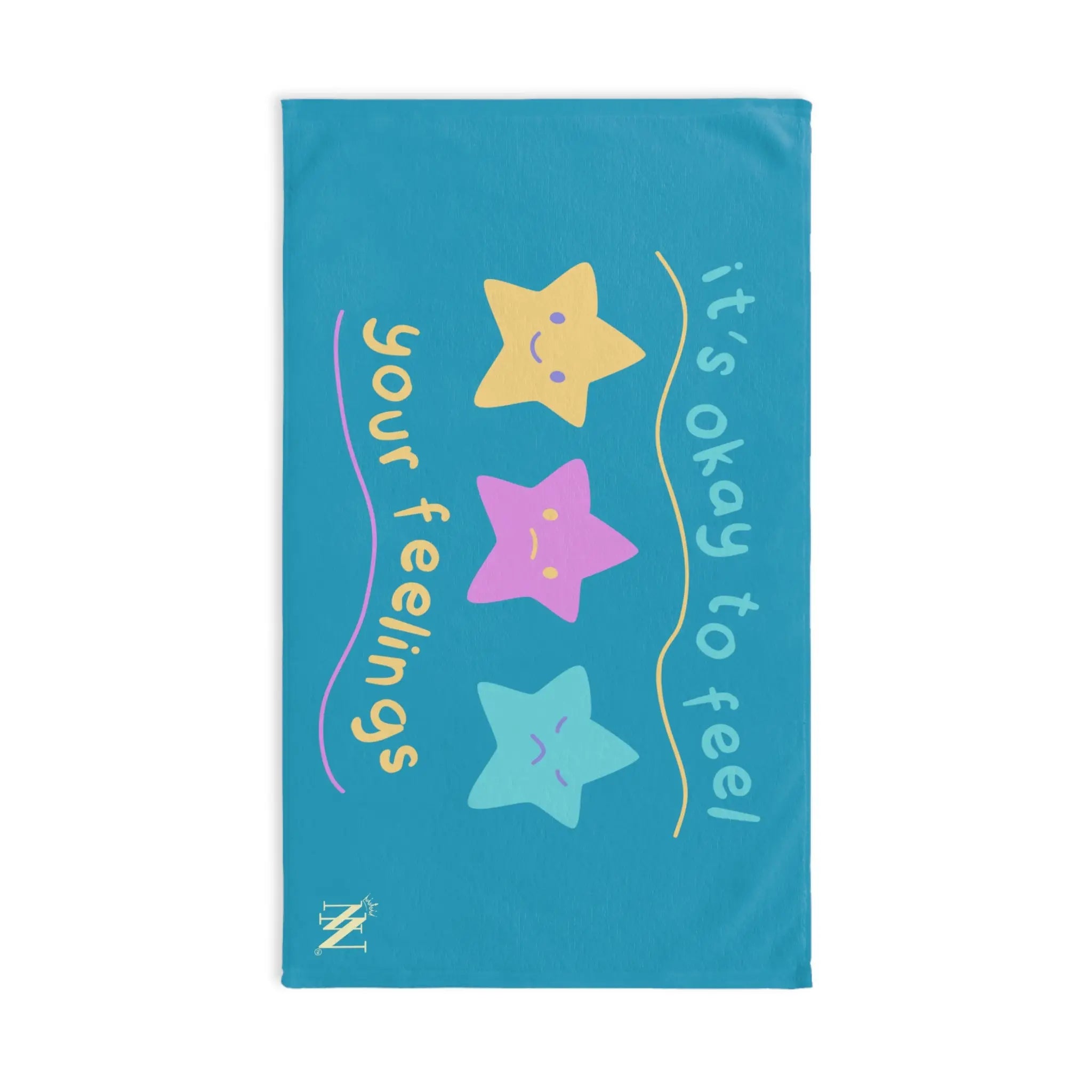 It’s Okay to Feel Your Feelings Turquoise | Mix & Match Original Fun-Flirty Lovers’ Towels