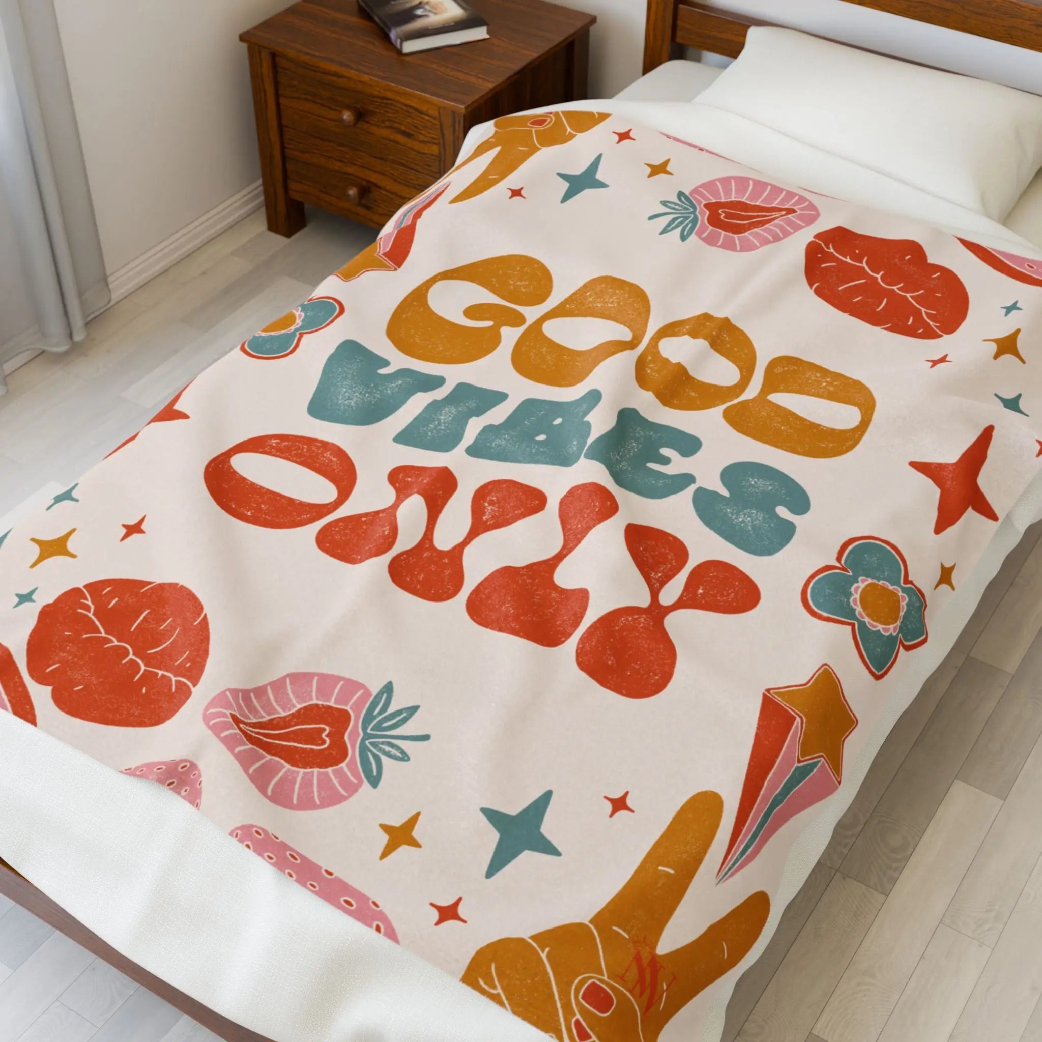 Vintage Boho Good Vibes Only | Mix & Match Soft Fun-Flirty Lovers’ Blankets
