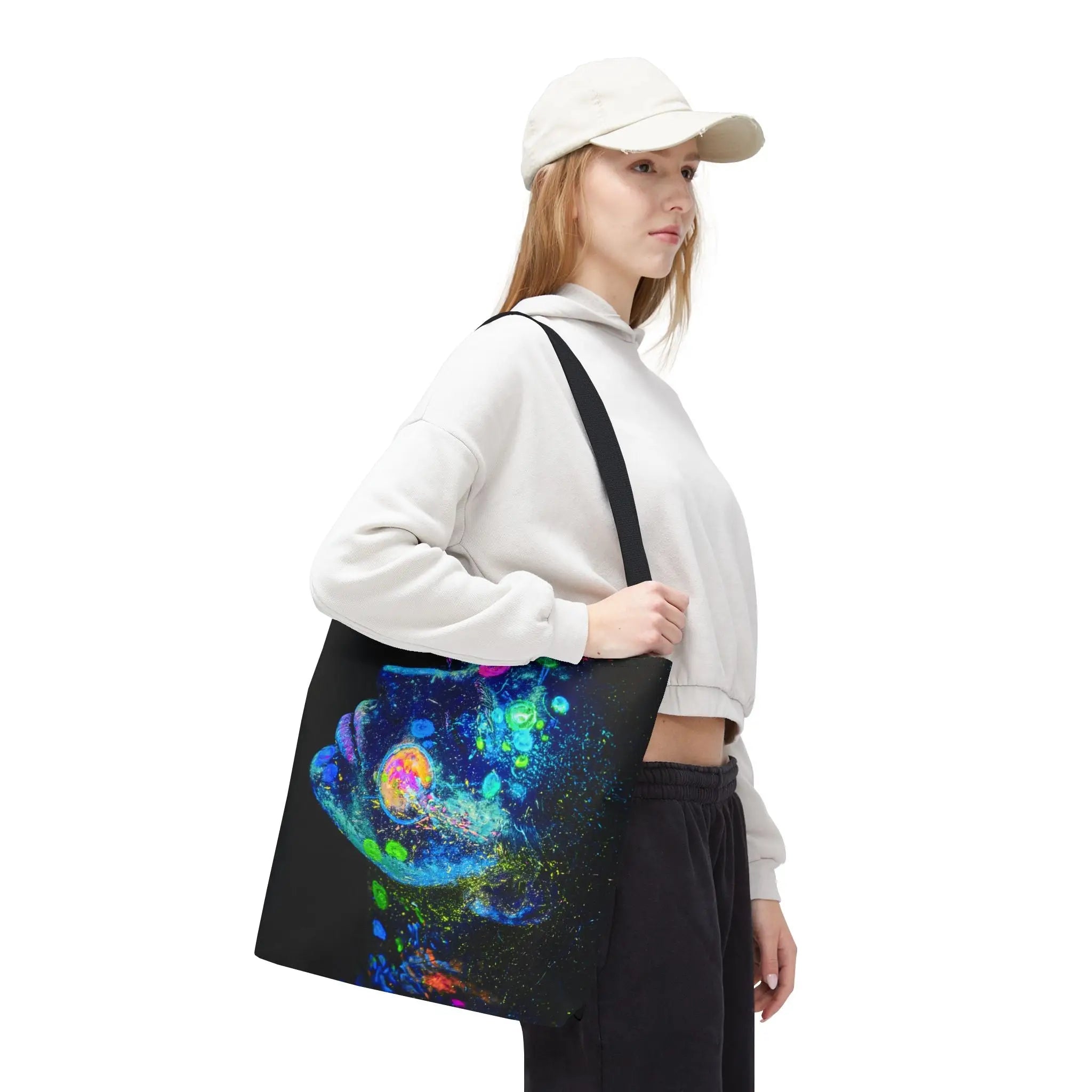 She Glows Blacklight Graphic | Mix & Match Fun-Flirty Lovers’ Totes