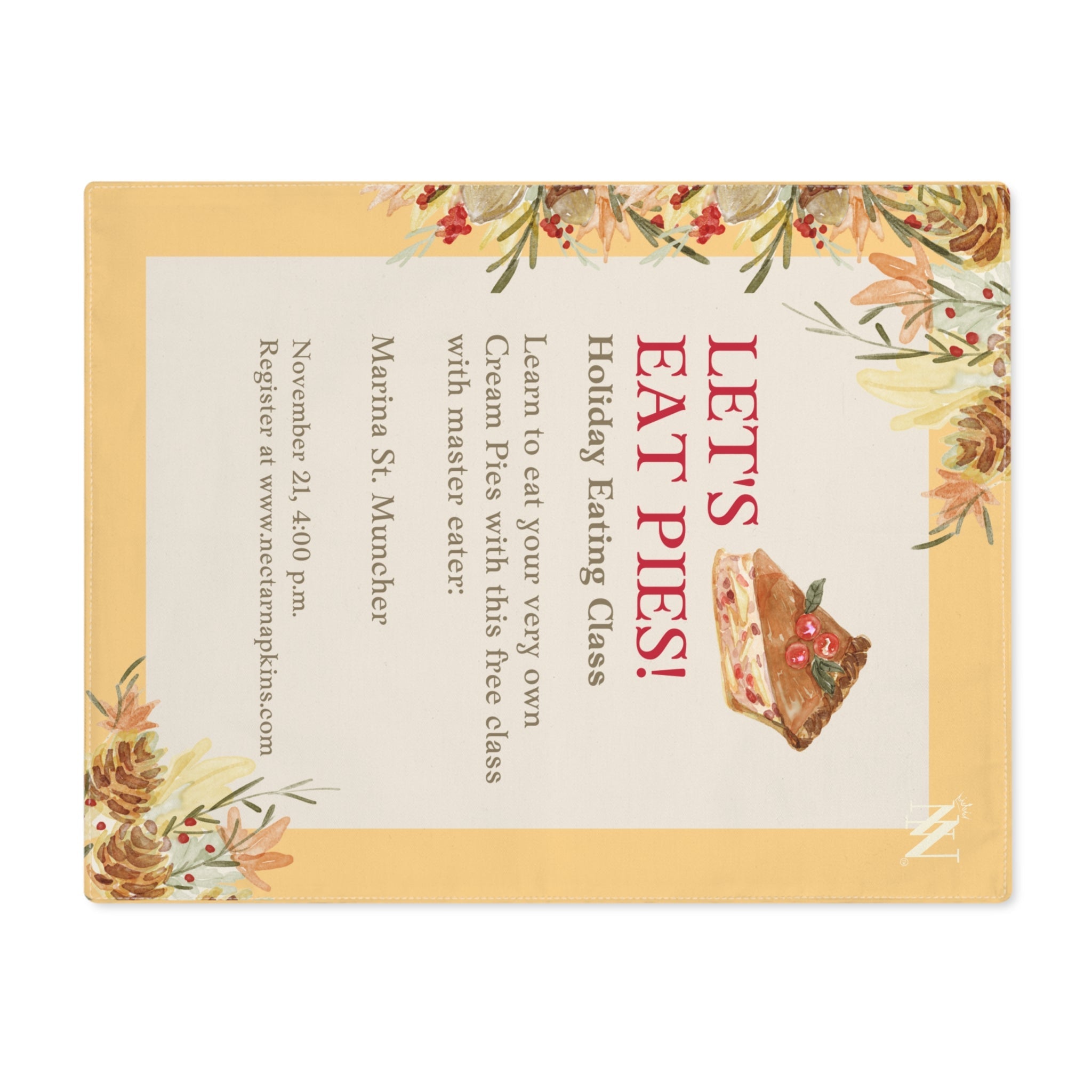 Let’s Eat Pies Thanksgiving | Mix & Match Playful Fun-Flirty Lovers’ Toy Mats