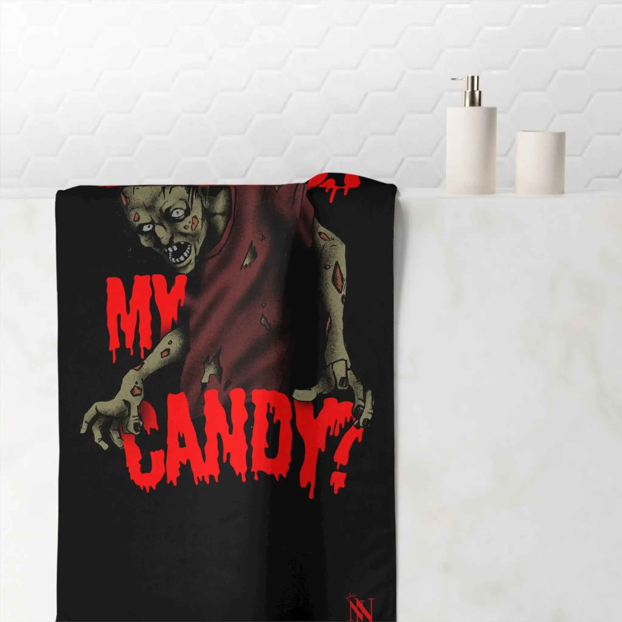 Where is My Candy? Zombie | Mix & Match XL Fun-Flirty Lovers’ Towels