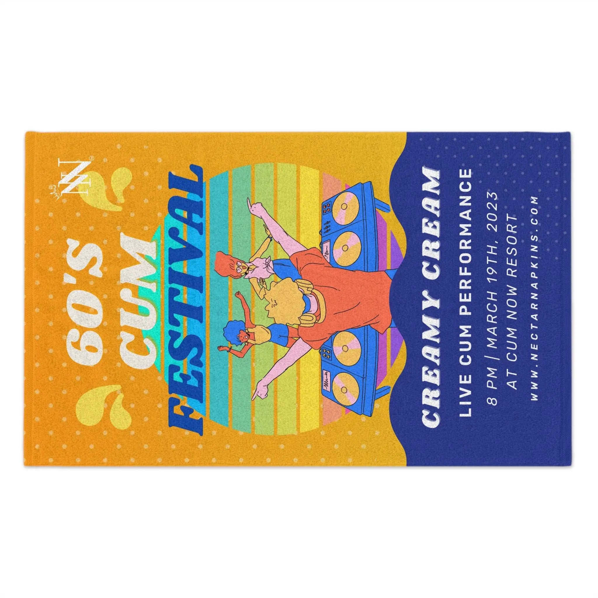 60s Cum Festival | Mix & Match Soft Fun-Flirty Lovers’ Towels