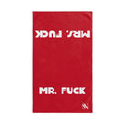 Mr. Mrs. Fuck Shareable Sides Red | Mix & Match Classic Fun-Flirty Lovers’ Towels