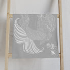 Mermaid Sitting Her Back Turned Light Grey Cum Towel