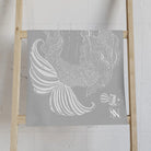 Mermaid Sitting Her Back Turned Light Grey | Mix & Match Classic Fun-Flirty Lovers’ Towels