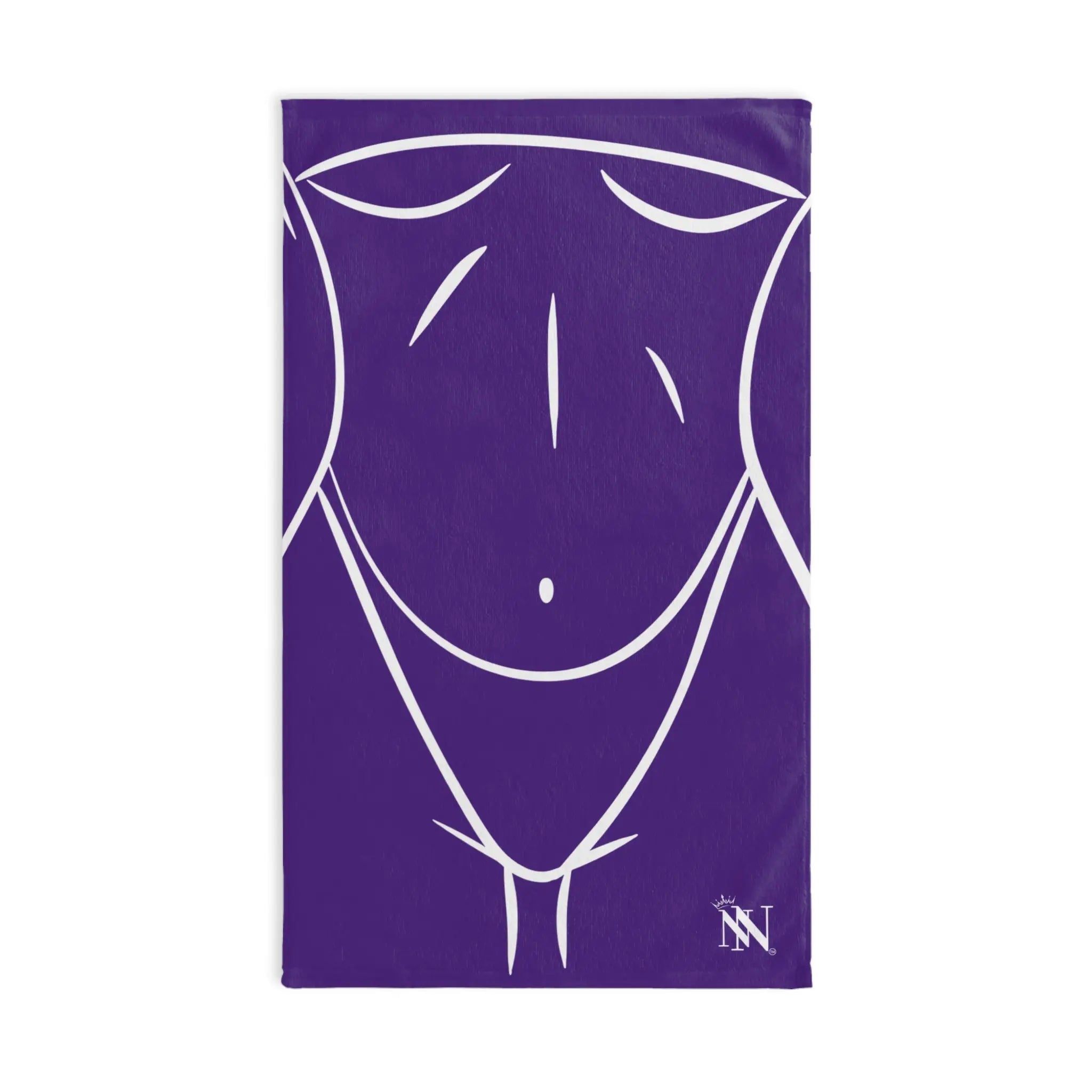 Sexy Female Outline Purple Cum Towel