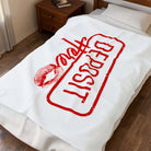 Deposit Here with a Kiss | Mix & Match Soft Fun-Flirty Lovers’ Blankets