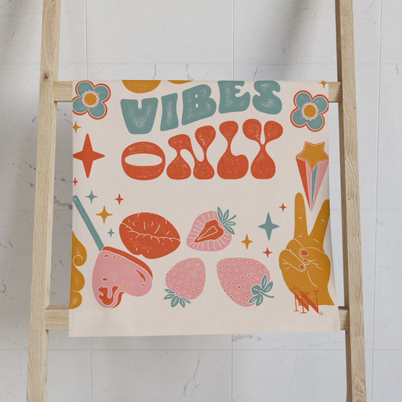 Vintage Boho Good Vibes Only | Mix & Match Classic Fun-Flirty Lovers’ Towels