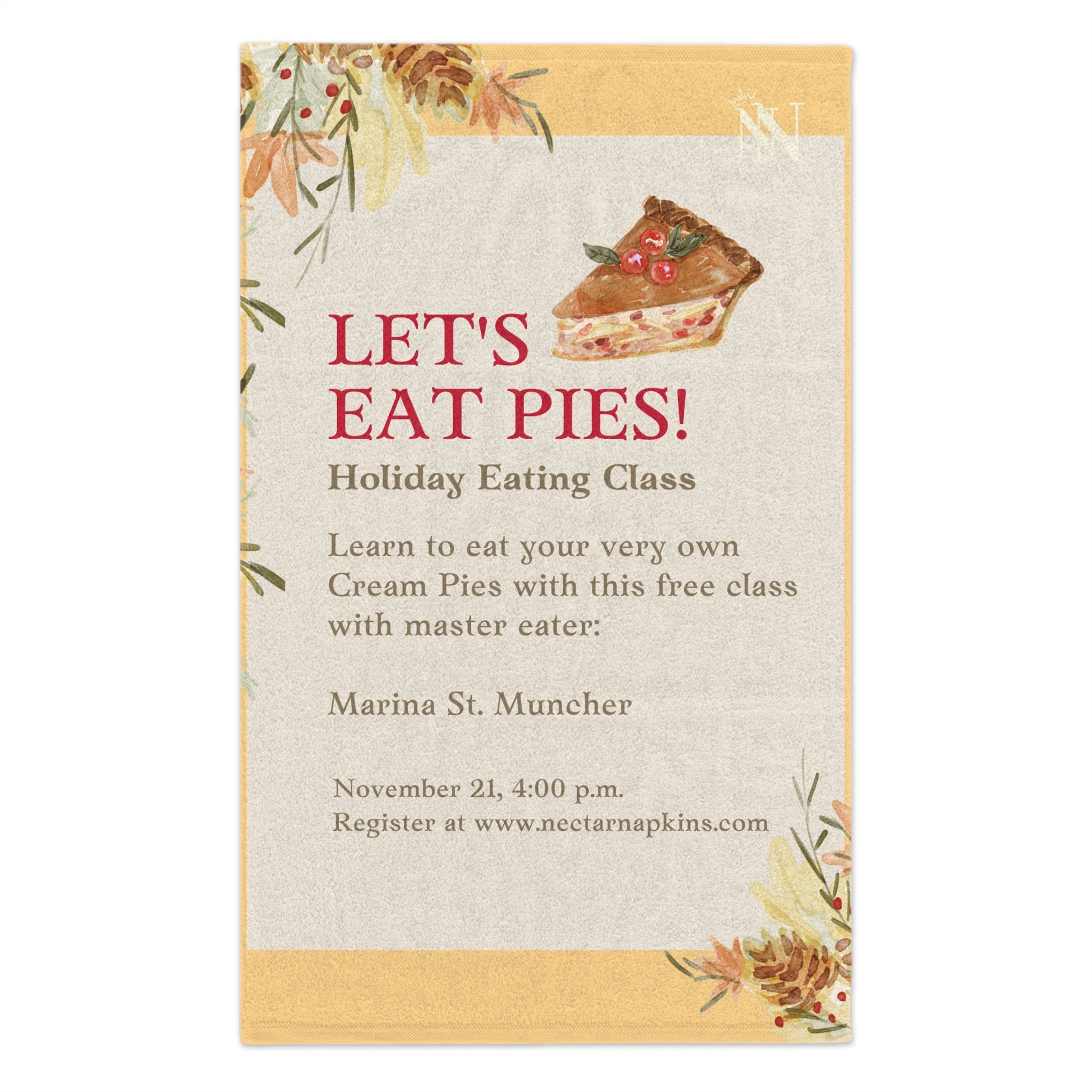 Let’s Eat Pies | Mix & Match Soft Fun-Flirty Lovers’ Towels
